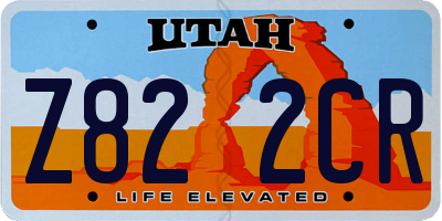 UT license plate Z822CR
