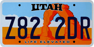 UT license plate Z822DR