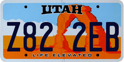 UT license plate Z822EB
