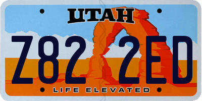 UT license plate Z822ED