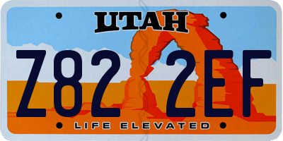 UT license plate Z822EF