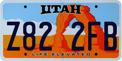 UT license plate Z822FB
