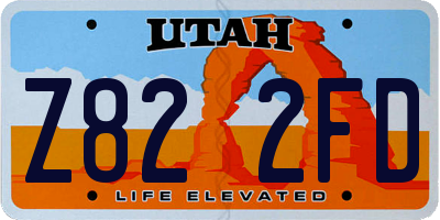 UT license plate Z822FD