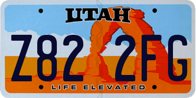 UT license plate Z822FG