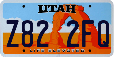 UT license plate Z822FQ