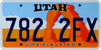 UT license plate Z822FX