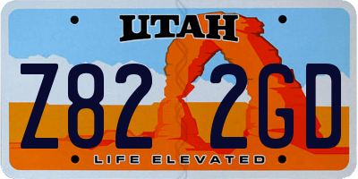 UT license plate Z822GD