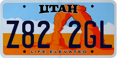UT license plate Z822GL