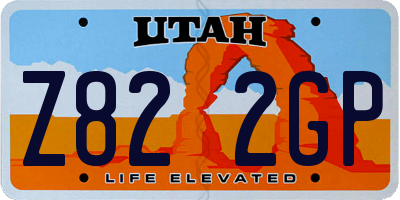 UT license plate Z822GP