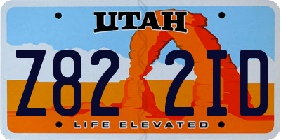 UT license plate Z822ID