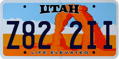 UT license plate Z822II