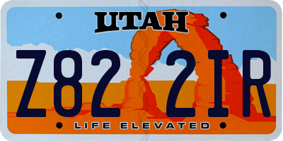 UT license plate Z822IR
