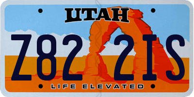 UT license plate Z822IS