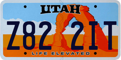 UT license plate Z822IT