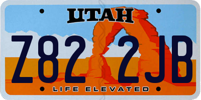 UT license plate Z822JB