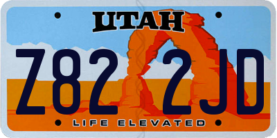UT license plate Z822JD