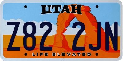 UT license plate Z822JN