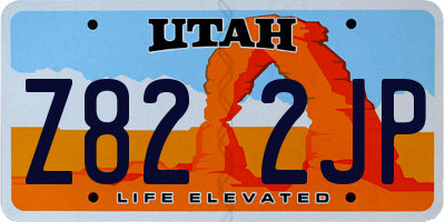 UT license plate Z822JP