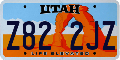 UT license plate Z822JZ