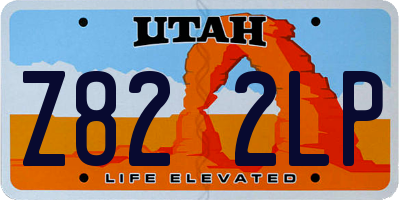 UT license plate Z822LP