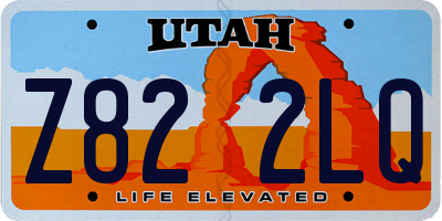 UT license plate Z822LQ