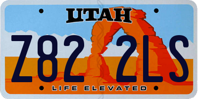 UT license plate Z822LS