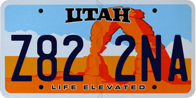 UT license plate Z822NA