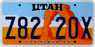 UT license plate Z822OX
