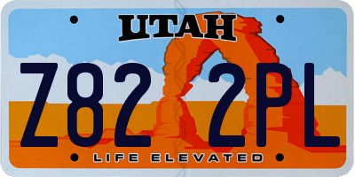 UT license plate Z822PL