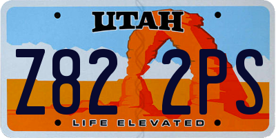 UT license plate Z822PS