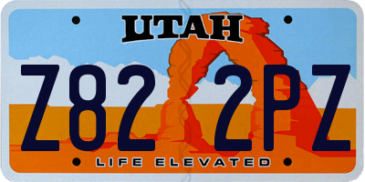UT license plate Z822PZ