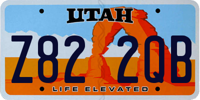 UT license plate Z822QB
