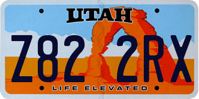 UT license plate Z822RX