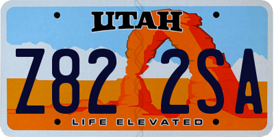 UT license plate Z822SA