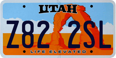 UT license plate Z822SL