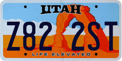 UT license plate Z822ST