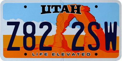 UT license plate Z822SW