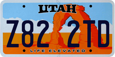 UT license plate Z822TD