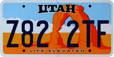 UT license plate Z822TF