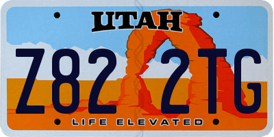 UT license plate Z822TG