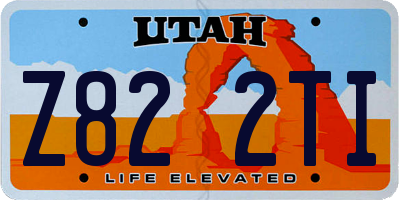 UT license plate Z822TI