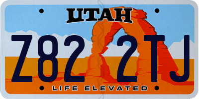 UT license plate Z822TJ