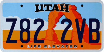 UT license plate Z822VB