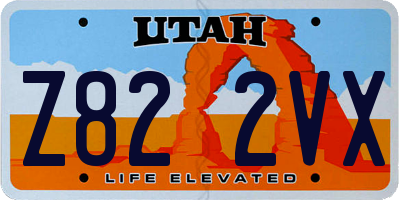 UT license plate Z822VX