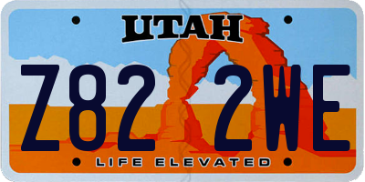 UT license plate Z822WE