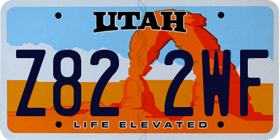 UT license plate Z822WF