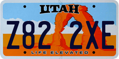 UT license plate Z822XE