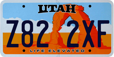 UT license plate Z822XF