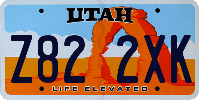 UT license plate Z822XK