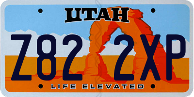 UT license plate Z822XP